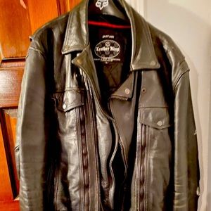 Leather king motorcycle jacket.
